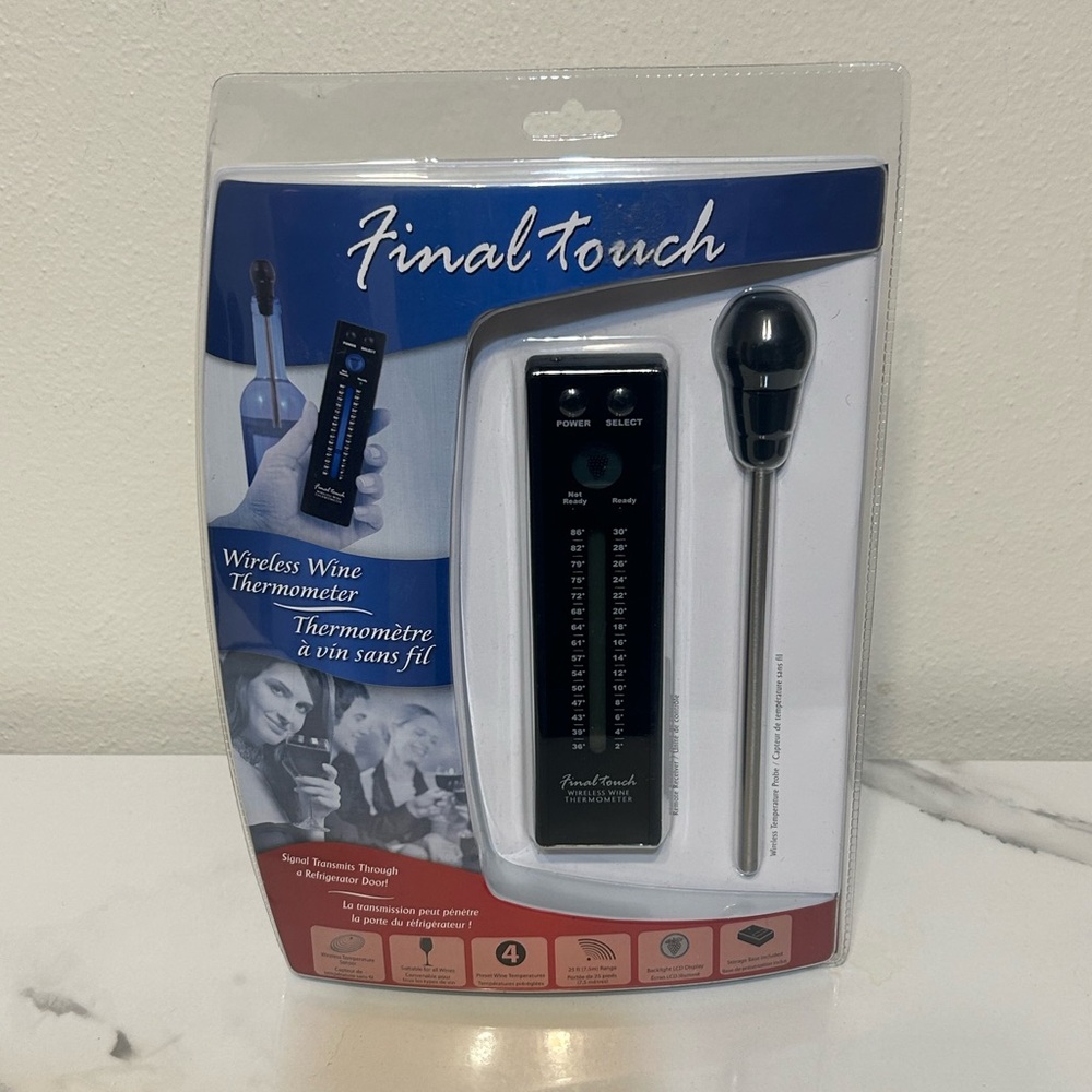 Final Touch Wireless Wine Thermometer Model EWT236‎ New in Packaging